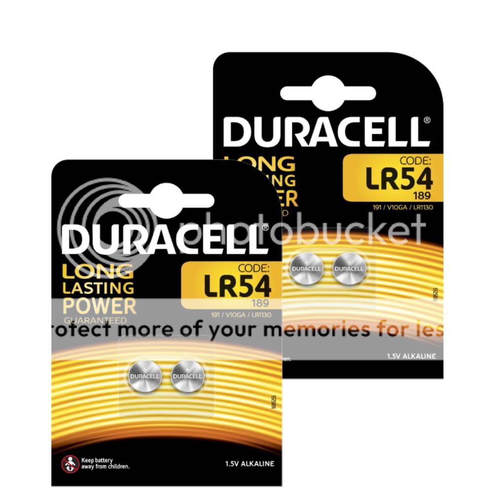 4 DURACELL ALKALINE LR54 BATTERIES 1.5V V10GA LR1130 AG10 EXP 2020 NEW